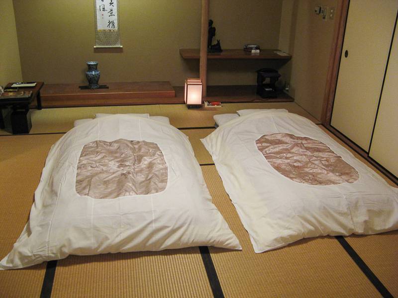 El futón, típico colchón japones